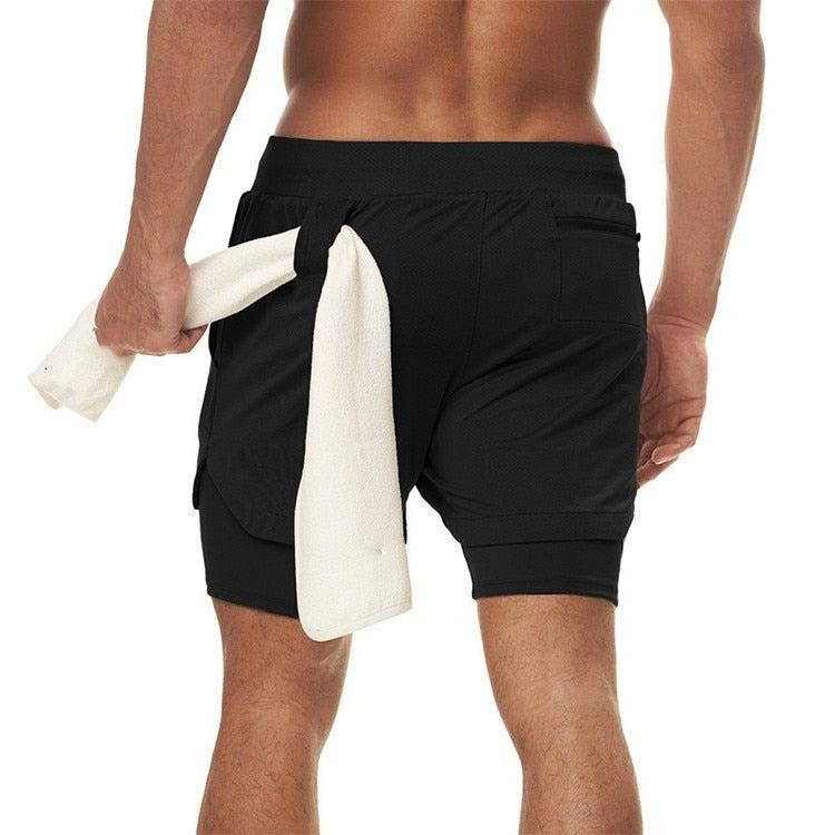 Camo Gym Shorts w/ Hidden Pocket