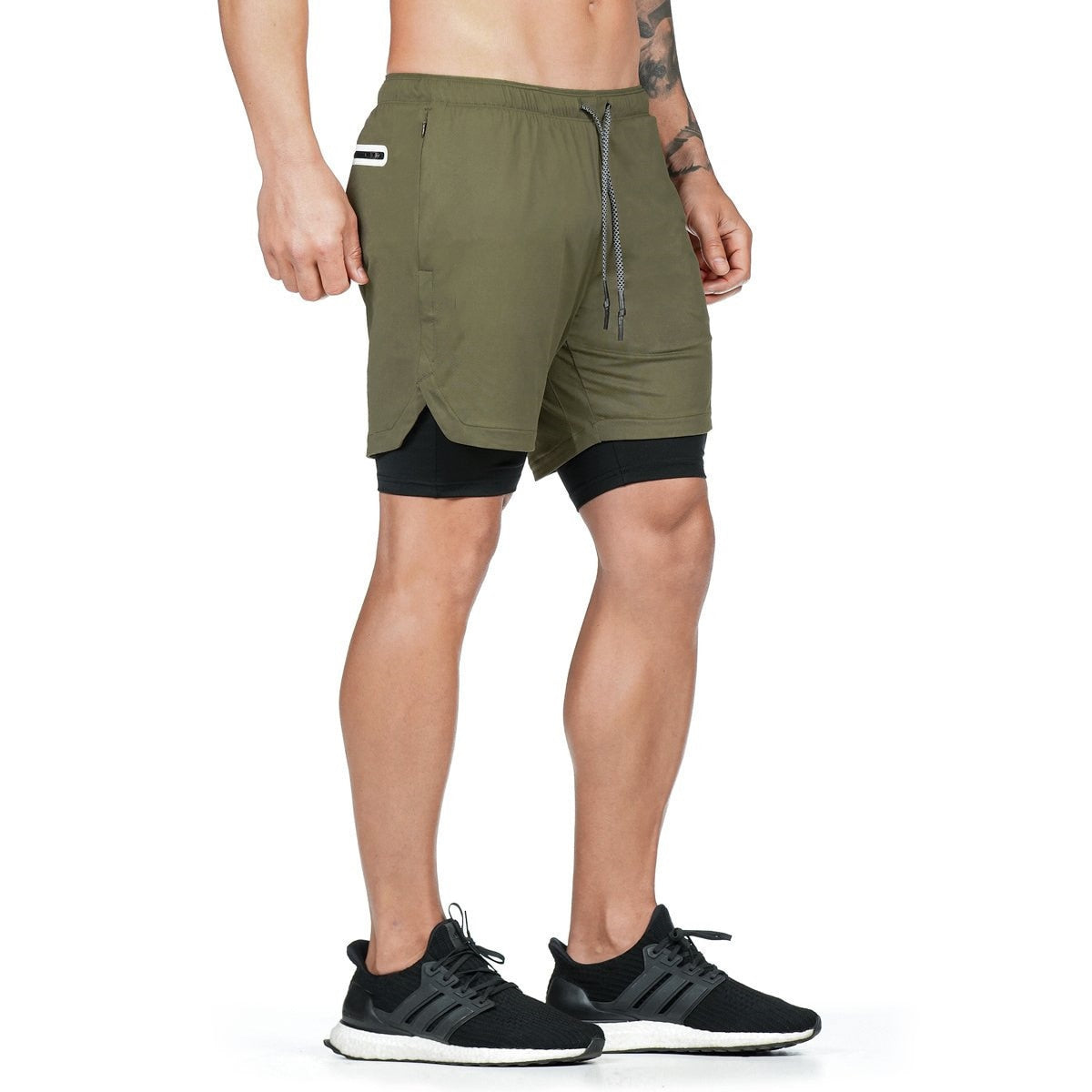 Camo Gym Shorts w/ Hidden Pocket
